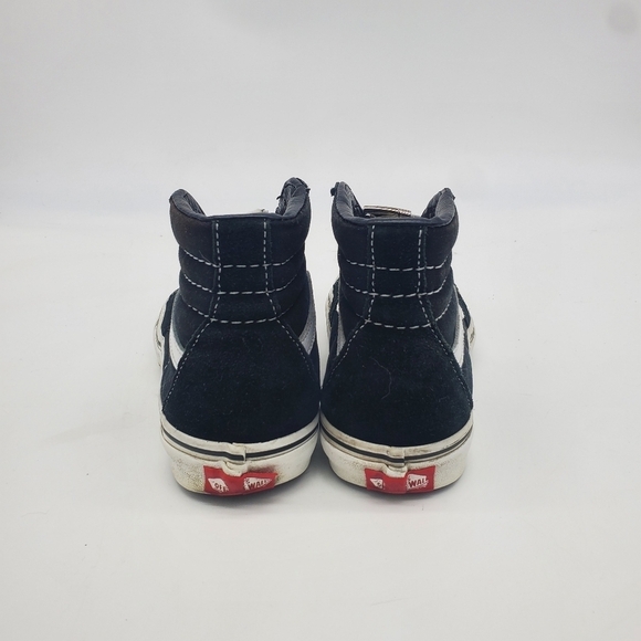 Vans Shoes Mens 5 Womens 6.5 Sk8 Hi Skateboarding Sneakers Black Suede Lace Up - Picture 7 of 14